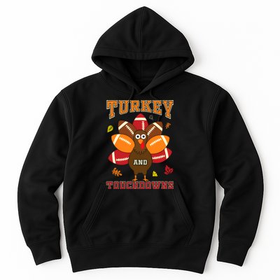 Thanksgiving Turkey And Touchdowns Football Hoodie