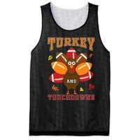 Thanksgiving Turkey And Touchdowns Football Mesh Reversible Basketball Jersey Tank