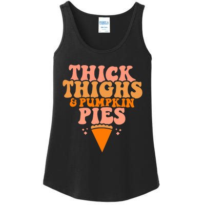 Thick Thighs And Pumpkin Pies Family Thanksgiving Ladies Essential Tank