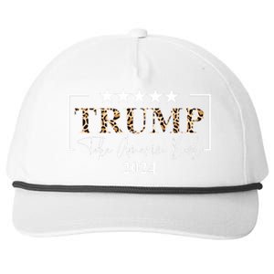 Trump Take America Back 2024 Cheetah Print Election Snapback Five-Panel Rope Hat