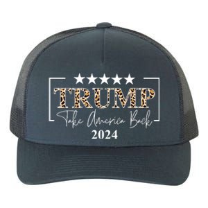 Trump Take America Back 2024 Cheetah Print Election Yupoong Adult 5-Panel Trucker Hat