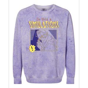 This This A Simulation Colorblast Crewneck Sweatshirt