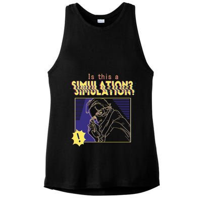 This This A Simulation Ladies PosiCharge Tri-Blend Wicking Tank