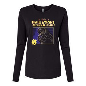 This This A Simulation Womens Cotton Relaxed Long Sleeve T-Shirt