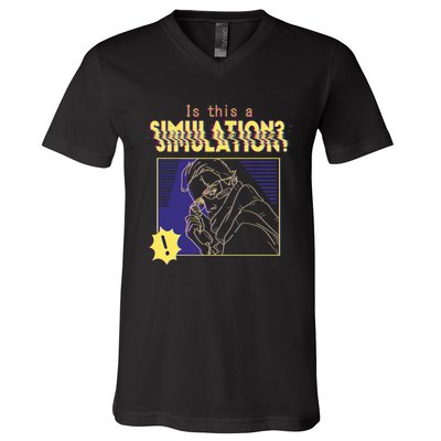 This This A Simulation V-Neck T-Shirt