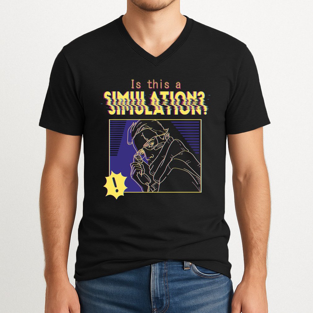 This This A Simulation V-Neck T-Shirt
