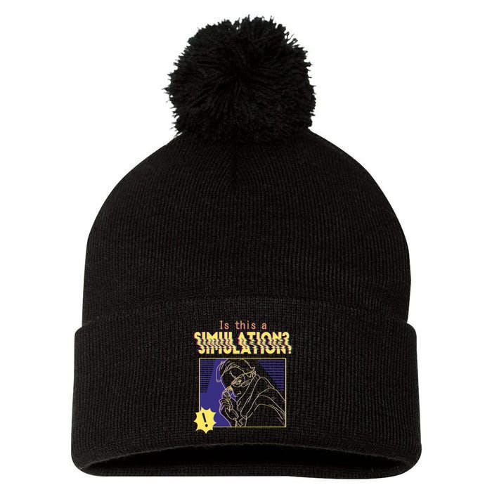 This This A Simulation Pom Pom 12in Knit Beanie