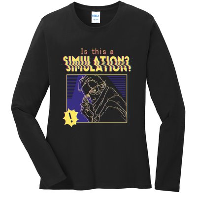 This This A Simulation Ladies Long Sleeve Shirt