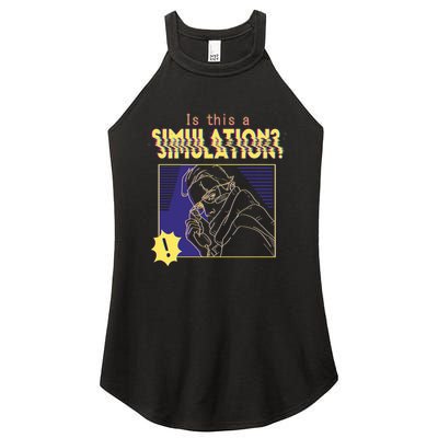 This This A Simulation Women's Perfect Tri Rocker Tank