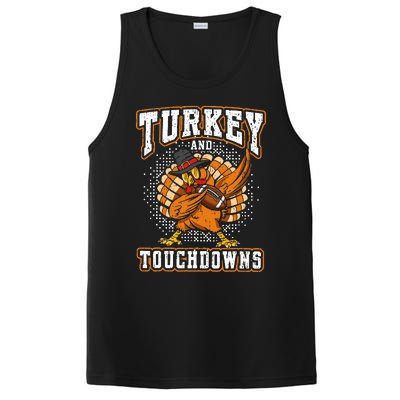 Thanksgiving Turkey and Touchdowns Football PosiCharge Competitor Tank