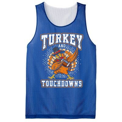 Thanksgiving Turkey and Touchdowns Football Mesh Reversible Basketball Jersey Tank