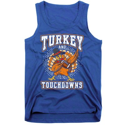 Thanksgiving Turkey and Touchdowns Football Tank Top