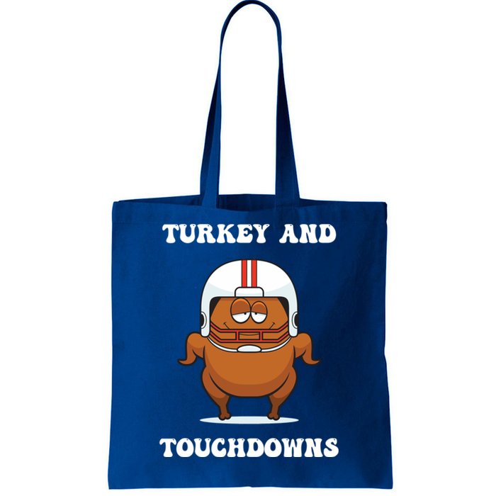 Thanksgiving Turkey And Touchdowns Football Gift Tote Bag