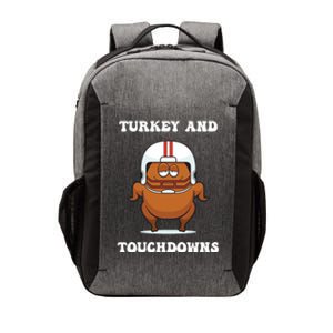 Thanksgiving Turkey And Touchdowns Football Gift Vector Backpack