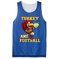 Thanksgiving Turkey And Football Season Funny Turkey Dinner Gift Mesh Reversible Basketball Jersey Tank