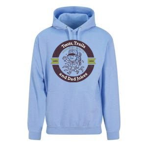 Tents Trails And Dad Jokes Camping Dad Gift Unisex Surf Hoodie