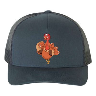 Thanksgiving Turkey And Touchdowns Football Design Gift Yupoong Adult 5-Panel Trucker Hat