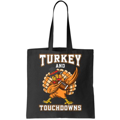 Thanksgiving Turkey And Touchdowns Football Tote Bag