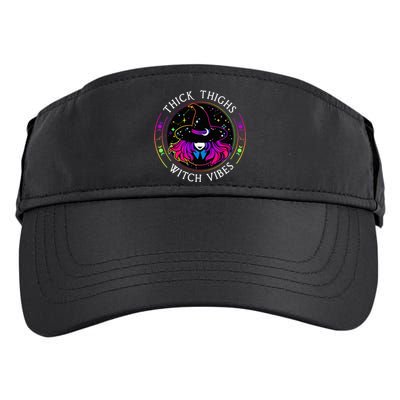 Thick Thighs And Witch Vibes Halloween Costume Witchy Women Adult Drive Performance Visor