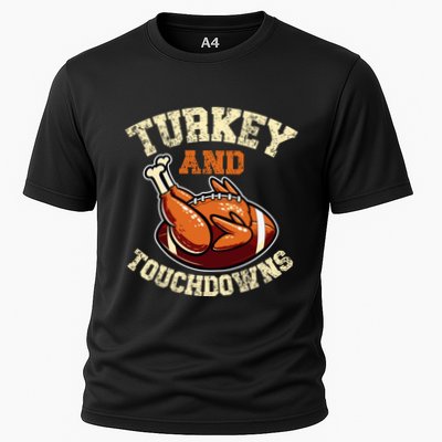 Thanksgiving Turkey And Touchdowns Football Performance Shirt
