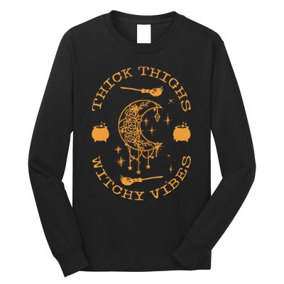 Thick Thighs And Spooky Vibes Thick Thighs And Vibes Long Sleeve Shirt
