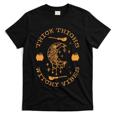 Thick Thighs And Spooky Vibes Thick Thighs And Vibes T-Shirt