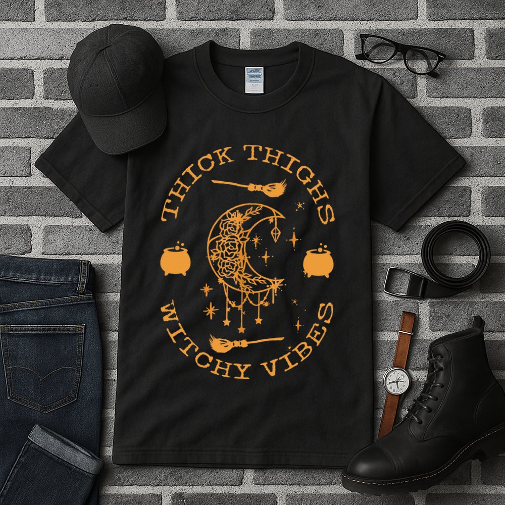 Thick Thighs And Spooky Vibes Thick Thighs And Vibes Tall T-Shirt