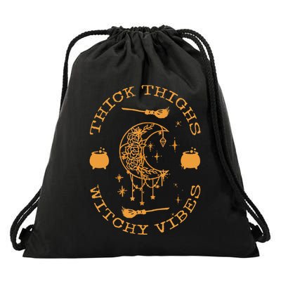 Thick Thighs And Spooky Vibes Thick Thighs And Vibes Drawstring Bag