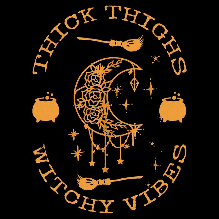 Thick Thighs And Spooky Vibes Thick Thighs And Vibes Drawstring Bag