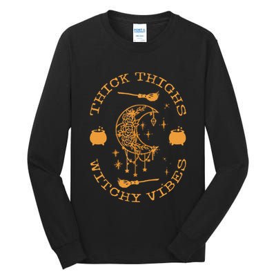 Thick Thighs And Spooky Vibes Thick Thighs And Vibes Tall Long Sleeve T-Shirt