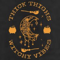 Thick Thighs And Spooky Vibes Thick Thighs And Vibes Large Microfiber Waffle Golf Towel
