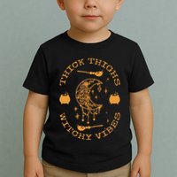 Thick Thighs And Spooky Vibes Thick Thighs And Vibes Toddler T-Shirt