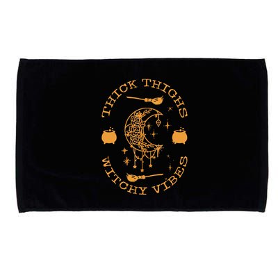 Thick Thighs And Spooky Vibes Thick Thighs And Vibes Microfiber Hand Towel