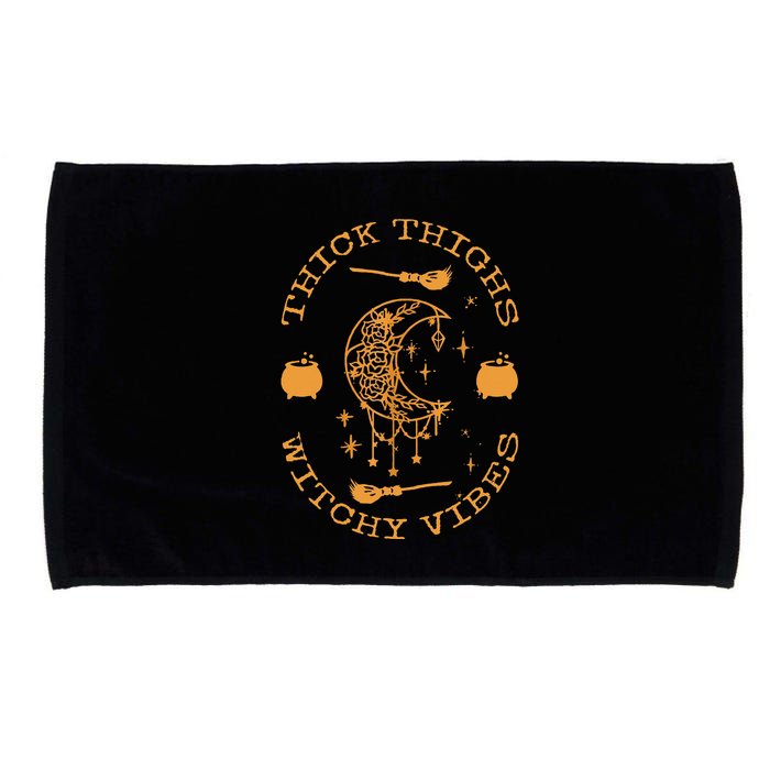 Thick Thighs And Spooky Vibes Thick Thighs And Vibes Microfiber Hand Towel