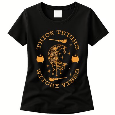 Thick Thighs And Spooky Vibes Thick Thighs And Vibes Womens T-Shirt