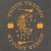 Thick Thighs And Spooky Vibes Thick Thighs And Vibes Cotton Canvas Backpack