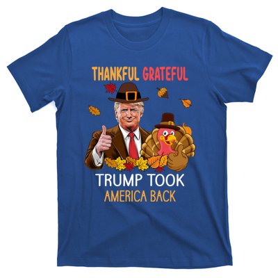 Trump Took America Back Thanksgiving Turkey Thankful T-Shirt