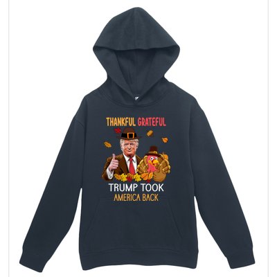 Trump Took America Back Thanksgiving Turkey Thankful Urban Pullover Hoodie