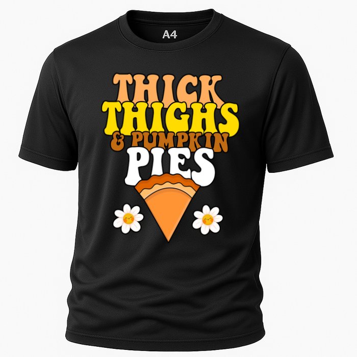Thick Thighs And Pumpkin Pies Cute Thanksgiving Performance Shirt
