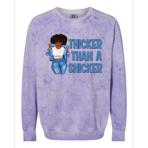 Thicker Than African Afro Queen Snicker Black Woman Melanin Colorblast Crewneck Sweatshirt