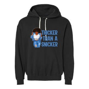 Thicker Than African Afro Queen Snicker Black Woman Melanin Garment-Dyed Fleece Hoodie