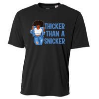 Thicker Than African Afro Queen Snicker Black Woman Melanin Cooling Performance Crew T-Shirt