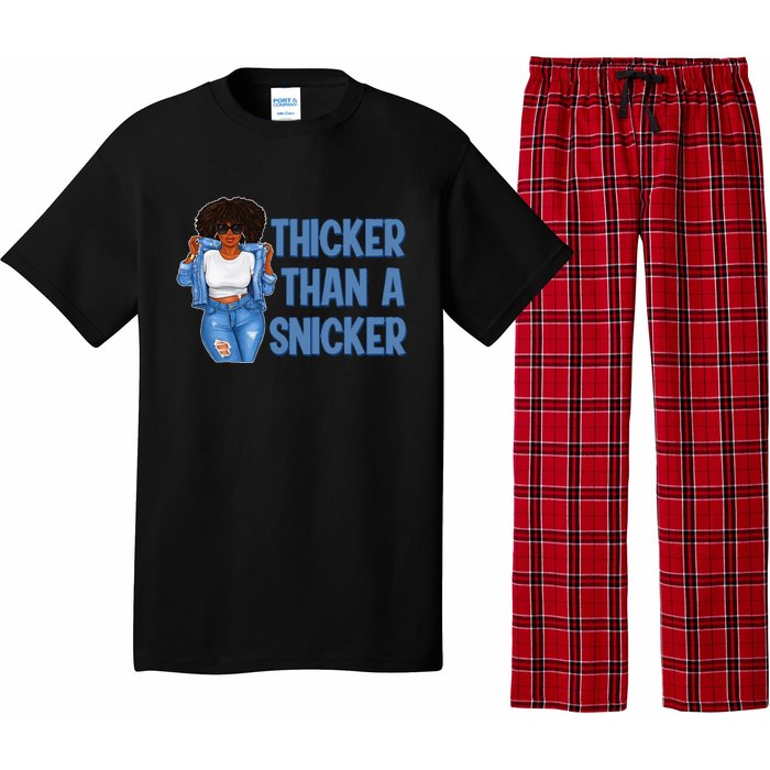 Thicker Than African Afro Queen Snicker Black Woman Melanin Pajama Set