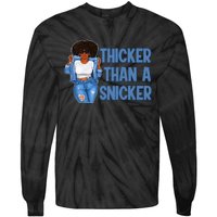 Thicker Than African Afro Queen Snicker Black Woman Melanin Tie-Dye Long Sleeve Shirt