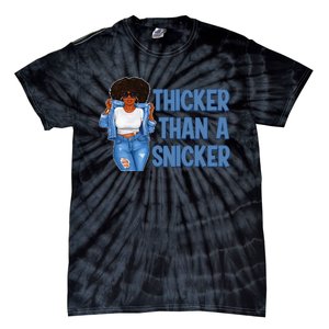 Thicker Than African Afro Queen Snicker Black Woman Melanin Tie-Dye T-Shirt