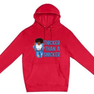 Thicker Than African Afro Queen Snicker Black Woman Melanin Premium Pullover Hoodie