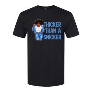 Thicker Than African Afro Queen Snicker Black Woman Melanin Softstyle CVC T-Shirt