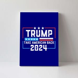 Trump Take America Back 2024 4th Of July America Flag Retro Meaningful Gift Canvas