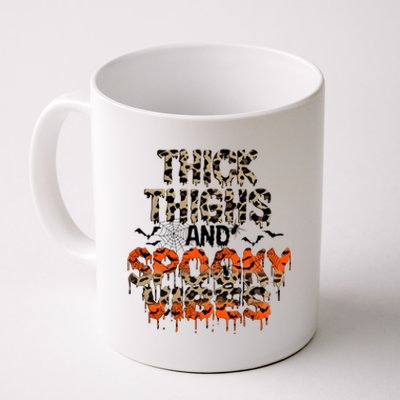 Thick Thighs And Spooky Vibes Coffee Mug