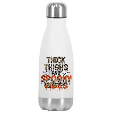 Thick Thighs And Spooky Vibes Stainless Steel Insulated Water Bottle